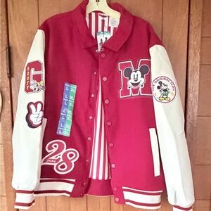 NEW  Disney Varsity Jacket Unisex Men’s L-Women’s XL. With Tag!